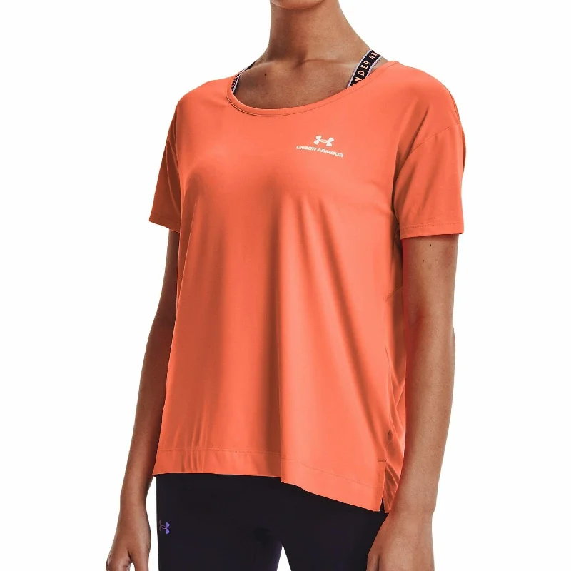 Women's Holiday Clothing Under Armour Rush Energy Core Short Sleeve Womens Training Top - Orange