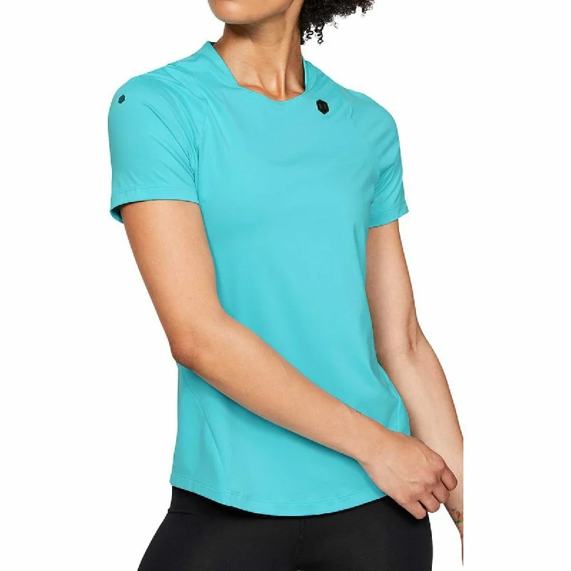 Women's Evening Outfit Under Armour Rush Short Sleeve Womens Training Top - Blue