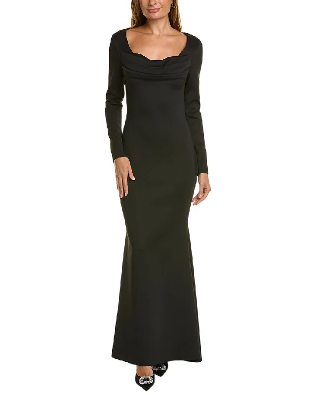 Casual Attire For Women Badgley Mischka Pleated Column Gown