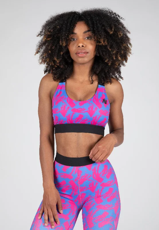 Women's Fashion-Forward Apparel Colby Sports Bra - Blue/Pink