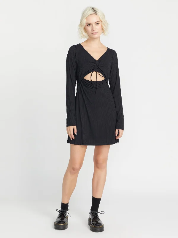 Women's Everyday Garments Go Off Girl Dress - Black