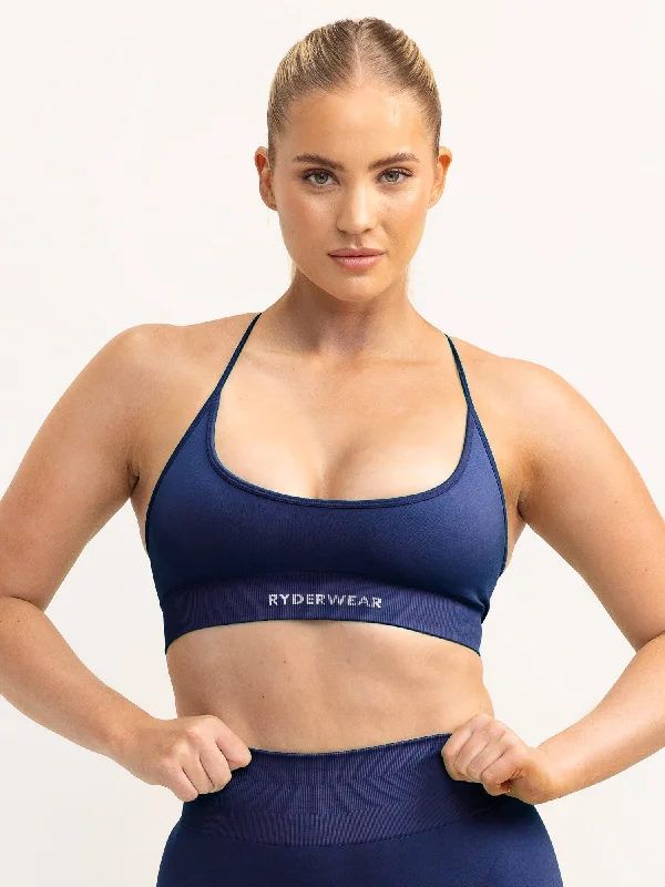 Affordable Women's Clothing Lift 2.0 Seamless Sports Bra - Navy