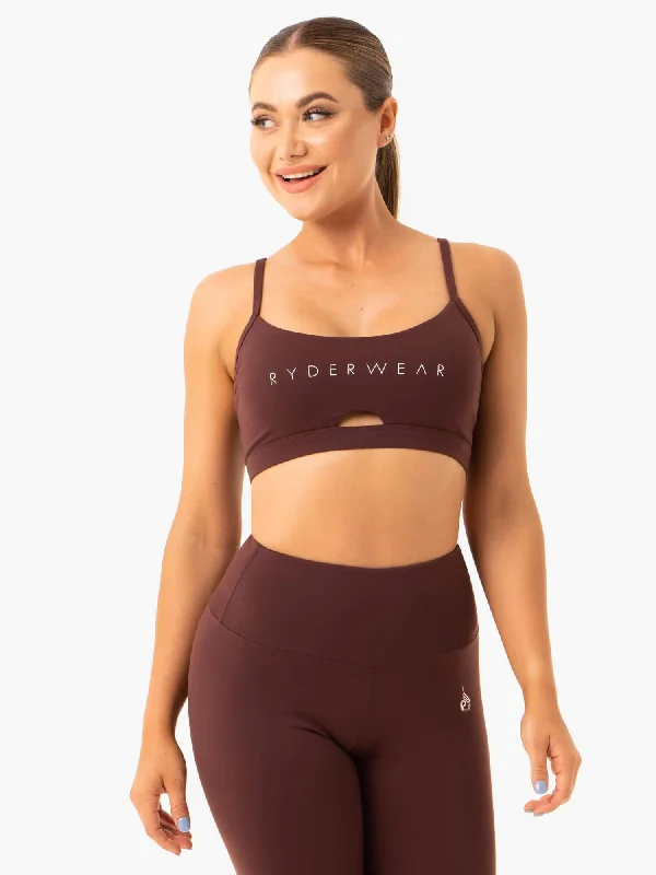 Elegant Women's Attire Staples Sports Bra - Chocolate