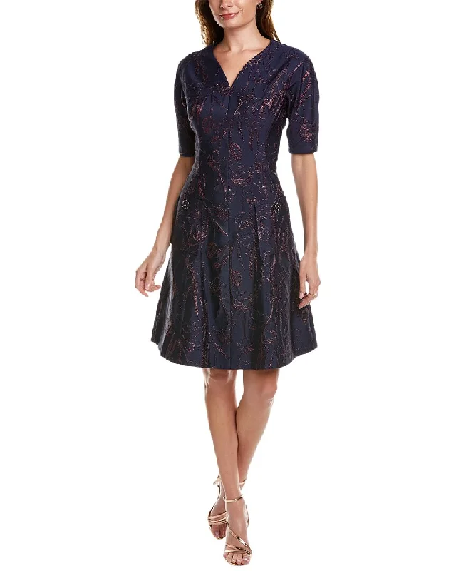 Luxury Women's Clothing Teri Jon by Rickie Freeman Jacquard Cocktail Dress