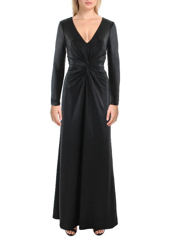 Women's Transitional Apparel Womens Jersey Shimmer Evening Dress