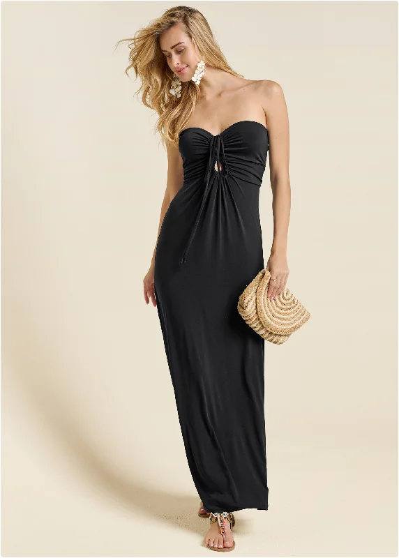 Classic Women's Apparel Convertible Maxi Dress - Black